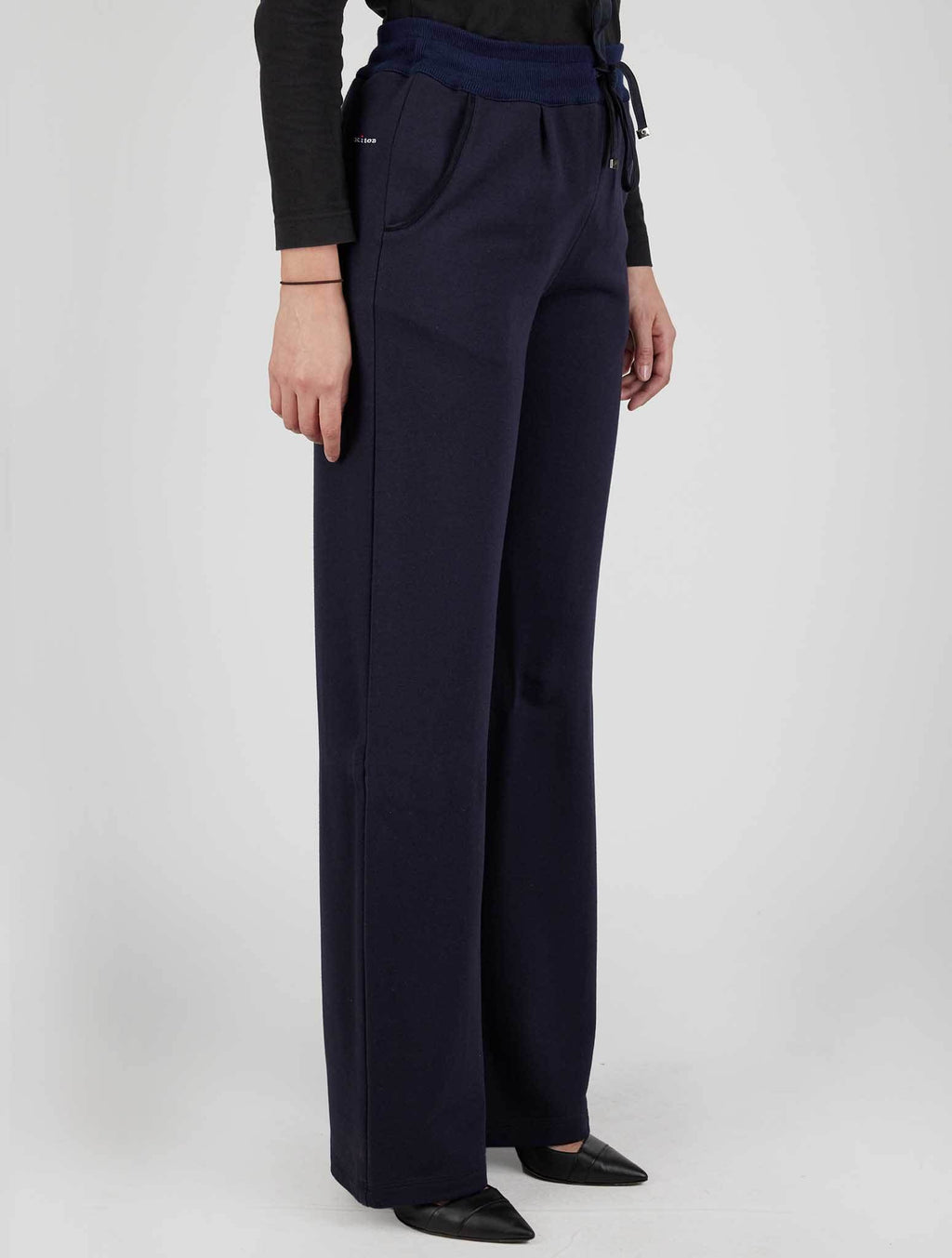 Kiton Kiton Blue Cotton Cashmere Pants Blue 001