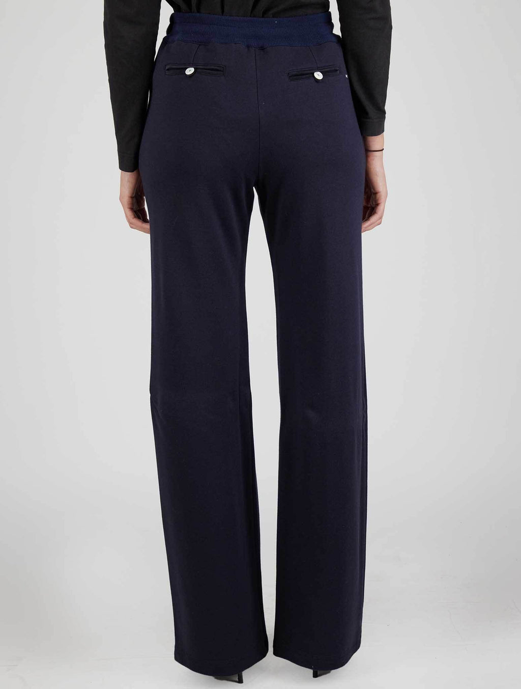 Kiton Blue Cotton Cashmere Pants