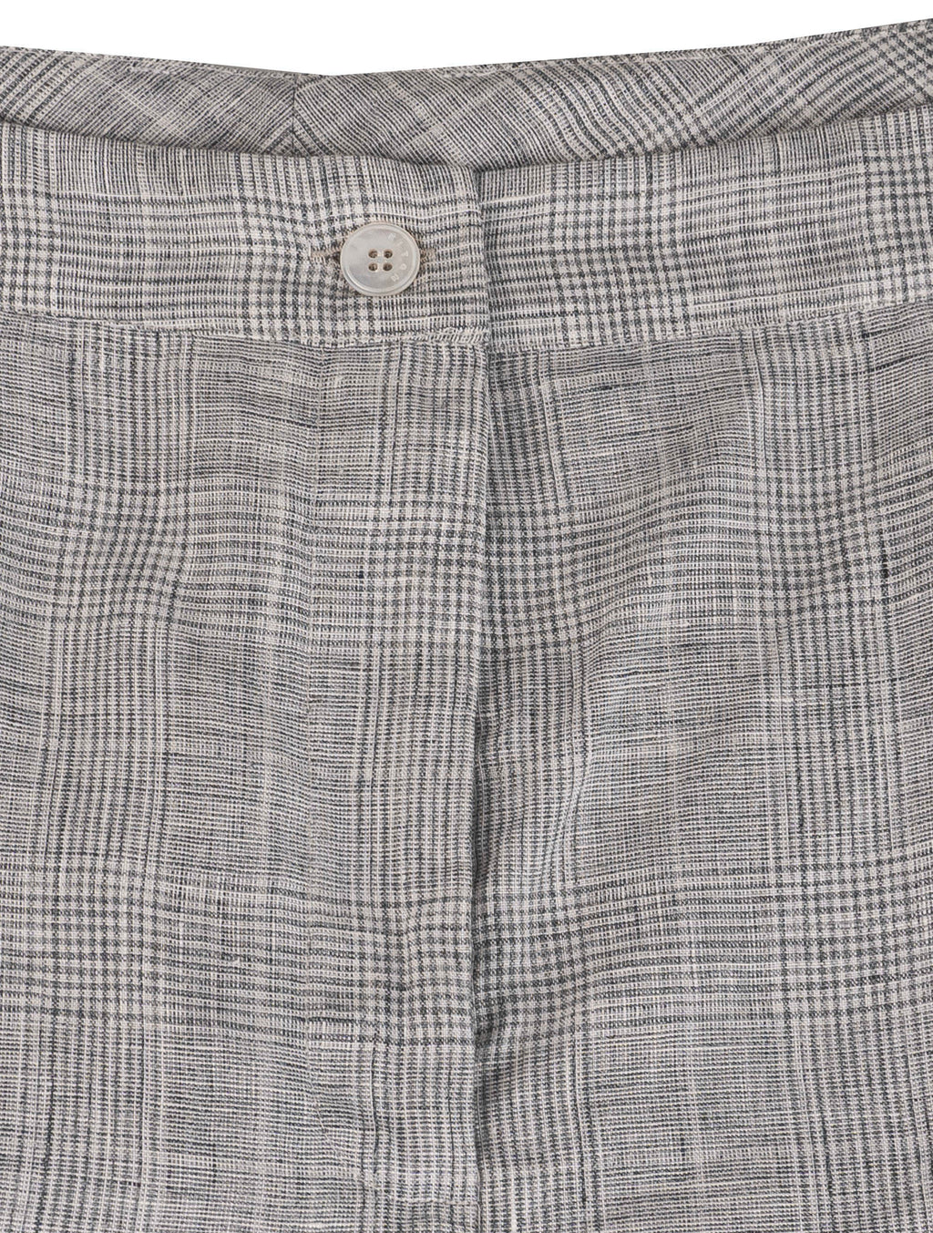 Kiton Gray Linen Short Pants