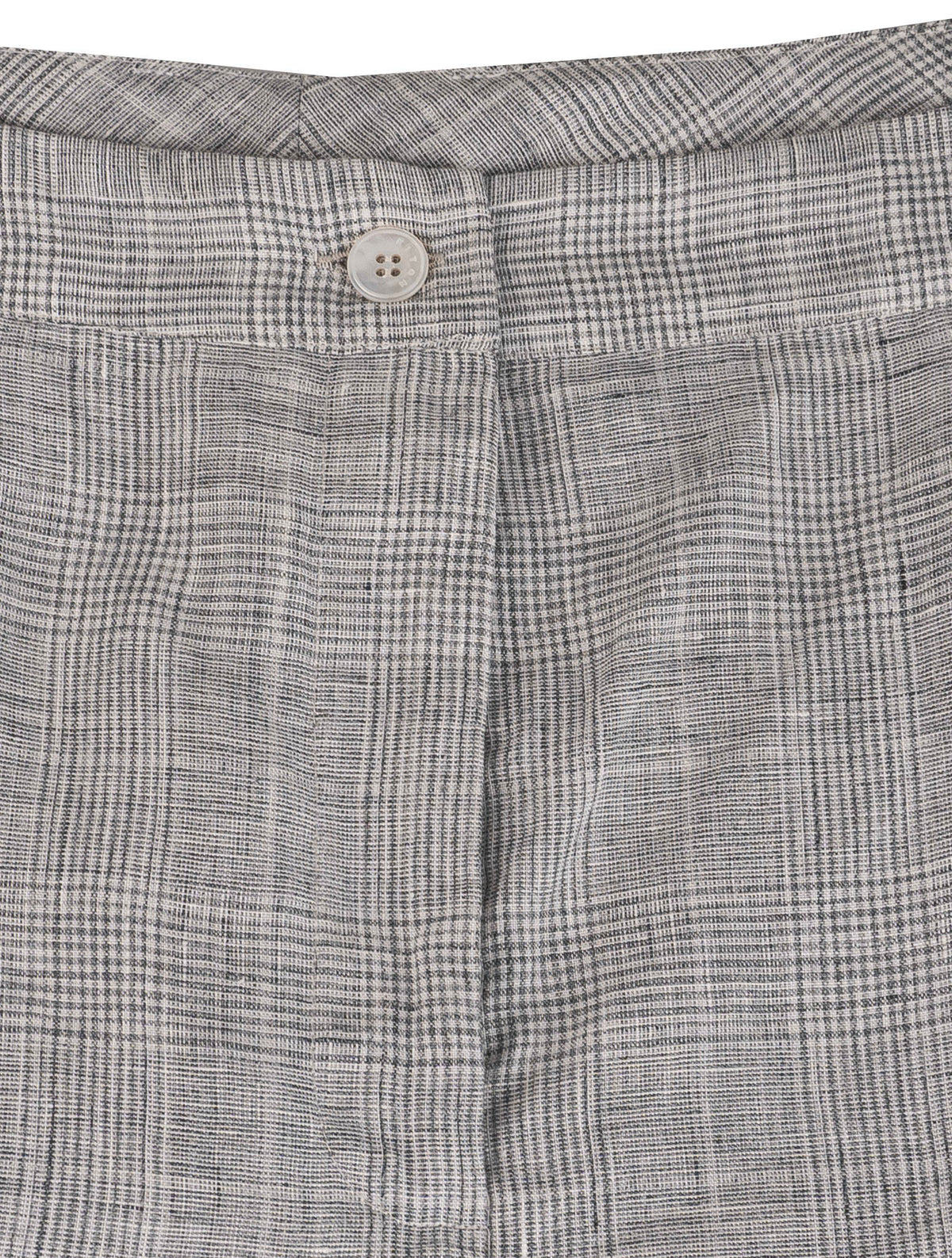 Kiton Gray Linen Short Pants