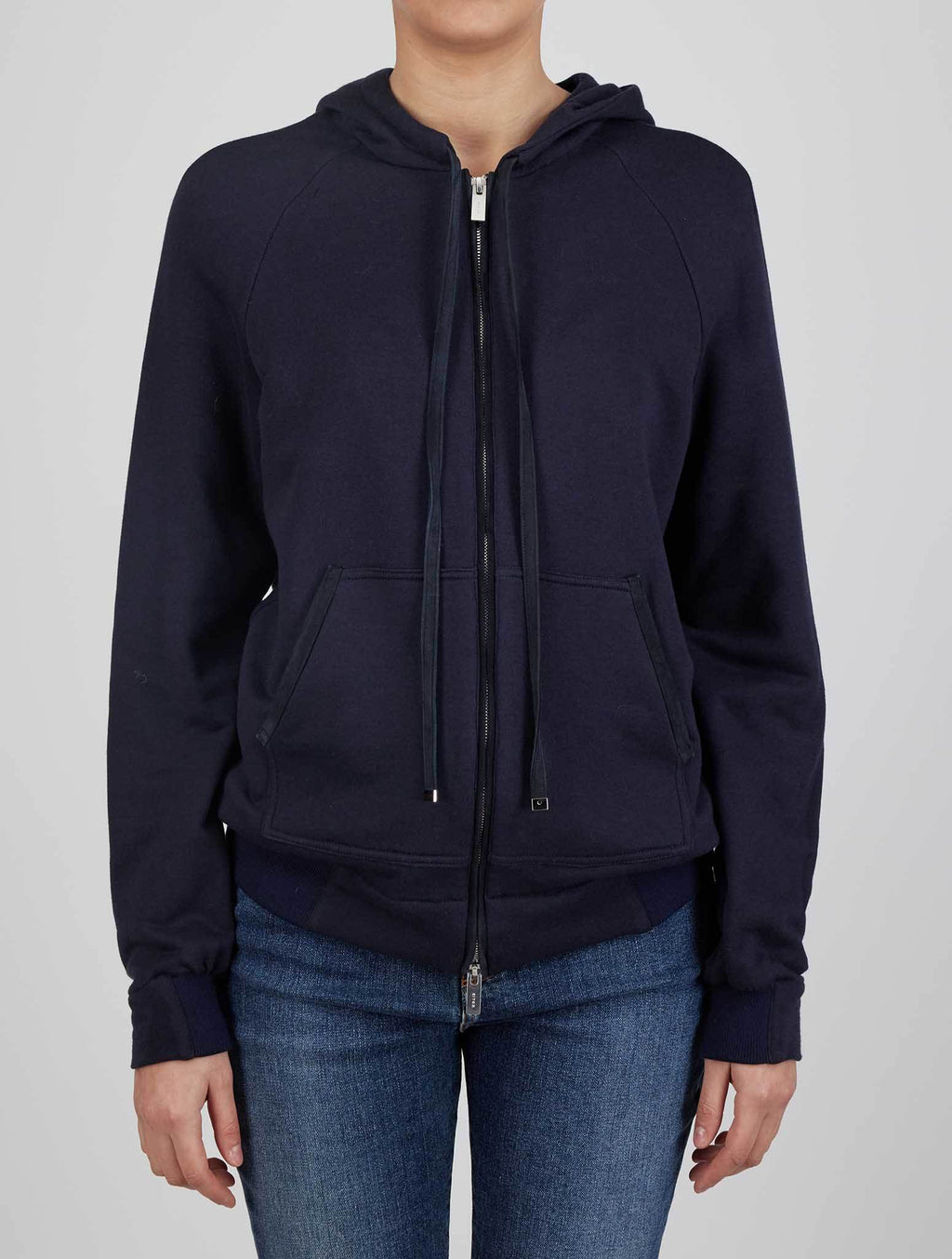 Kiton Kiton Blue Cotton Cashmere Sweater Full Zip Blue 000