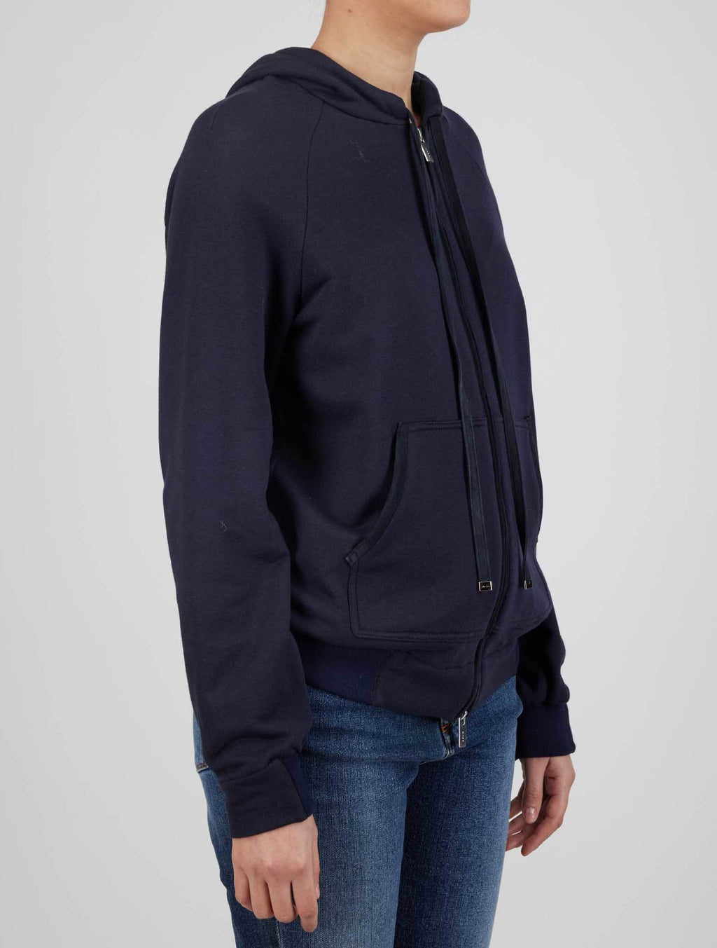 Kiton Kiton Blue Cotton Cashmere Sweater Full Zip Blue 001