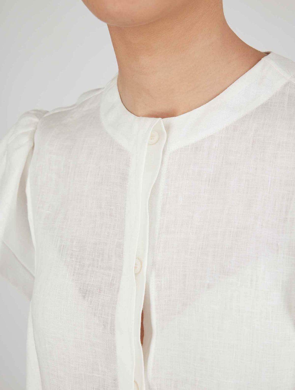 Kiton White Linen Shirt
