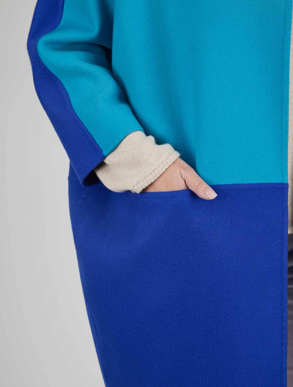 Kiton Blue Cashmere Overcoat
