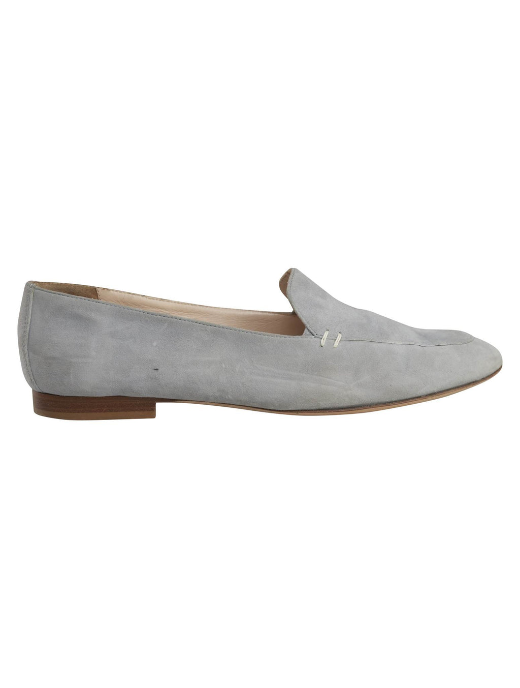 Kiton Gray Leather Suede Loafers