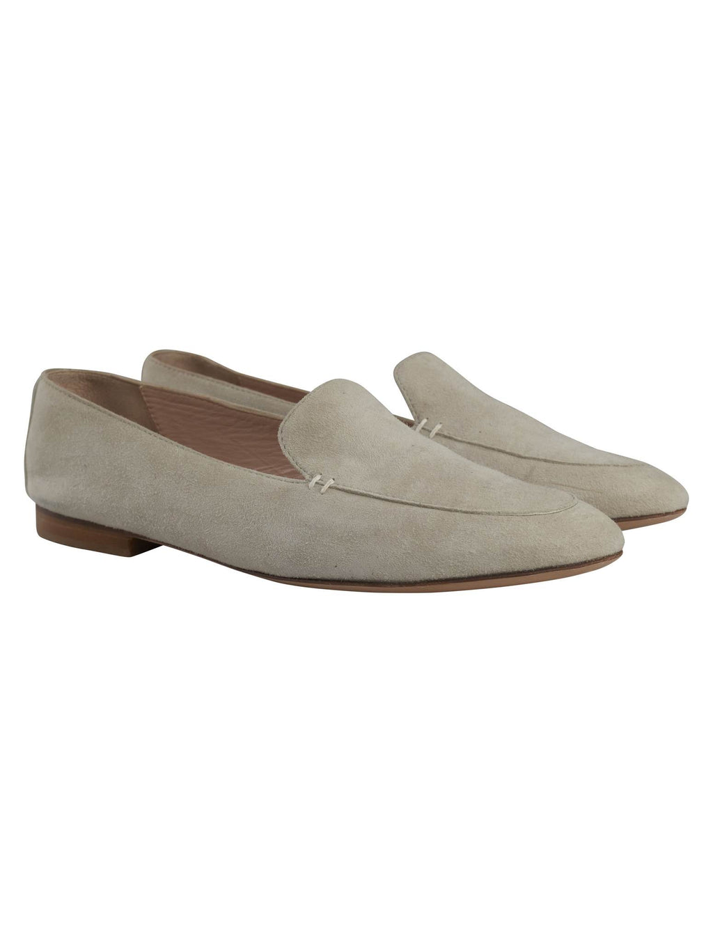 Kiton Beige Leather Suede Loafers