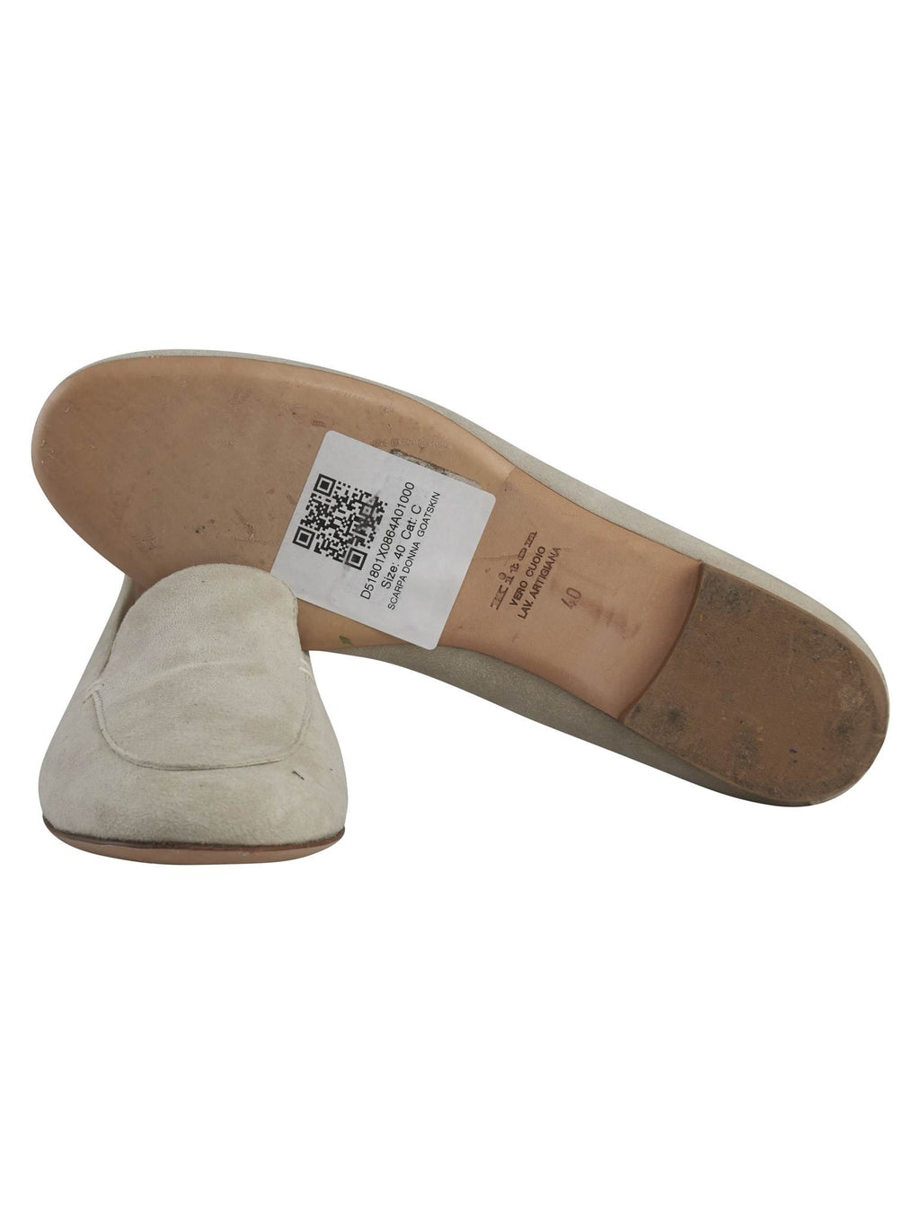 Kiton Beige Leather Suede Loafers