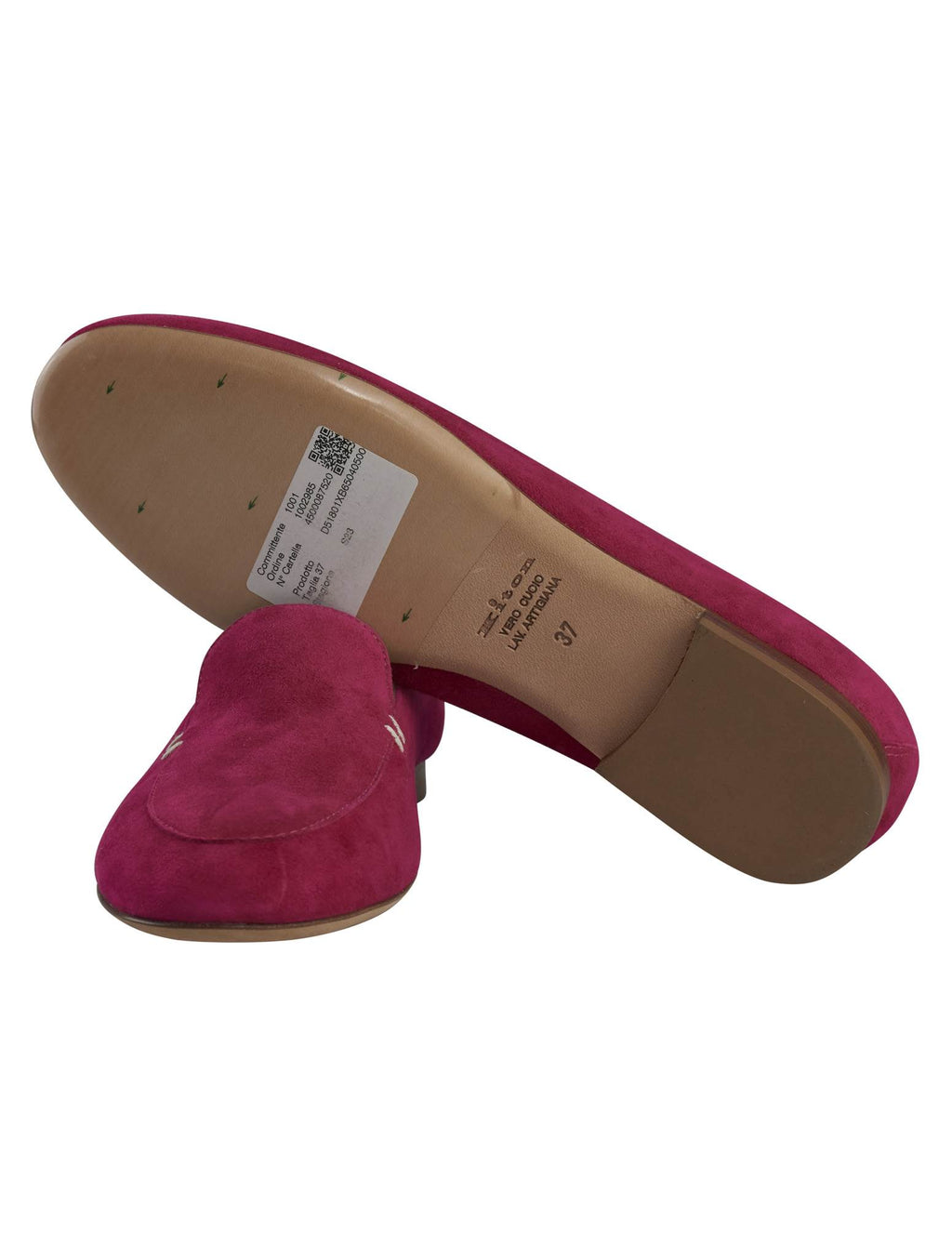Kiton Kiton Fucshia Leather Suede Loafers Fuchsia 001