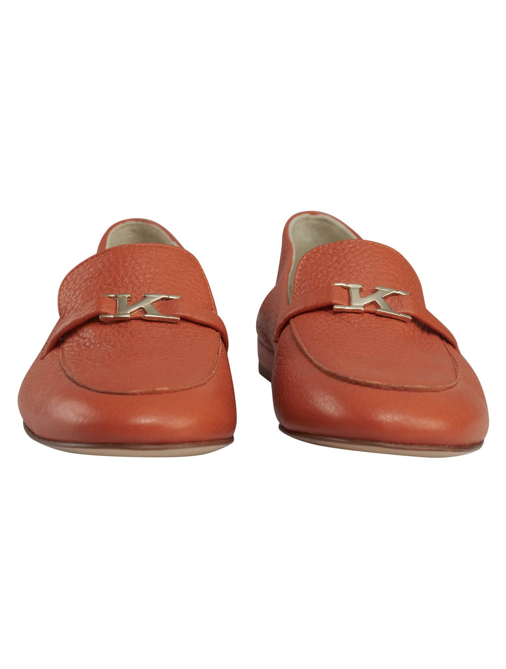 Kiton Kiton Orange Leather Loafers Orange 001