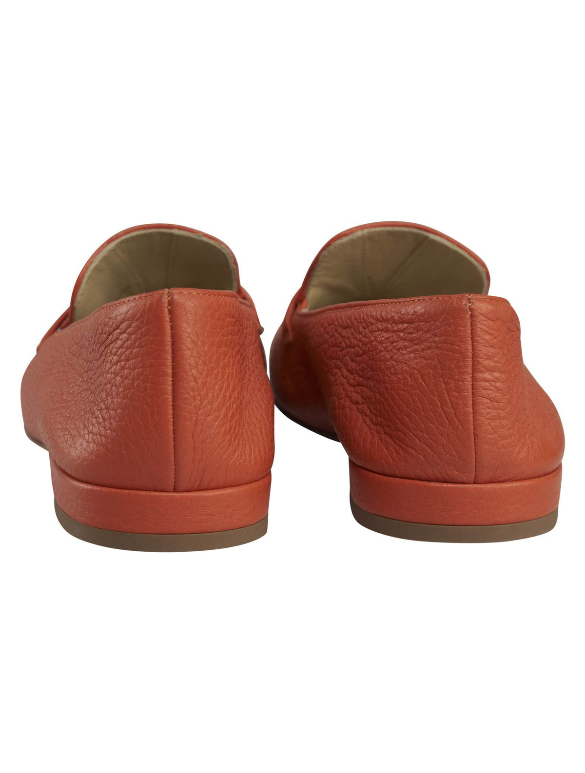 Kiton Orange Leather Loafers