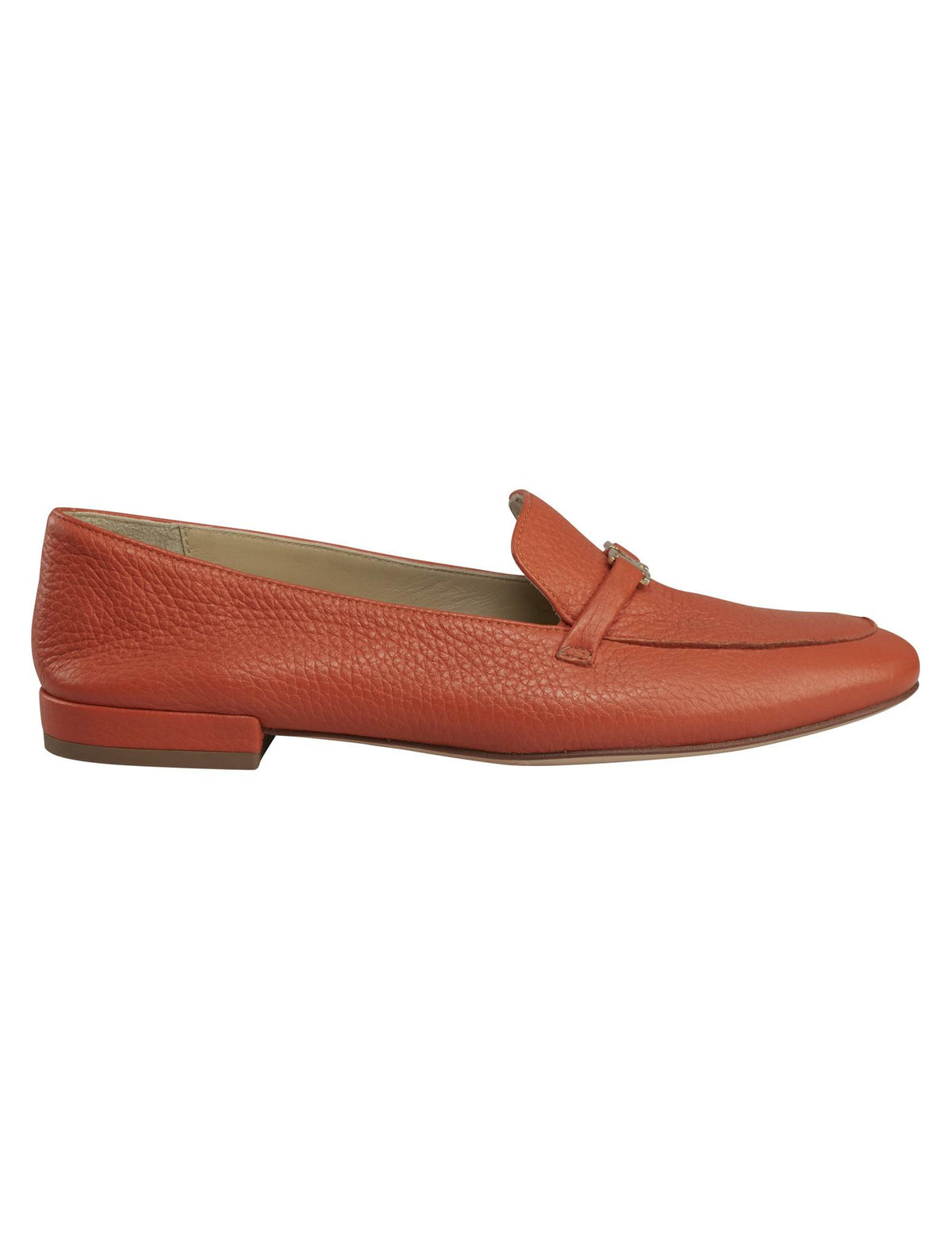 Kiton Orange Leather Loafers