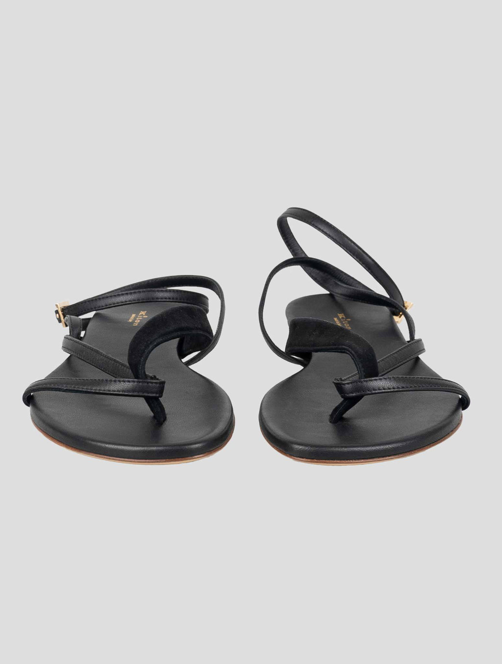 Kiton Kiton Black Leather Sandals Black 001