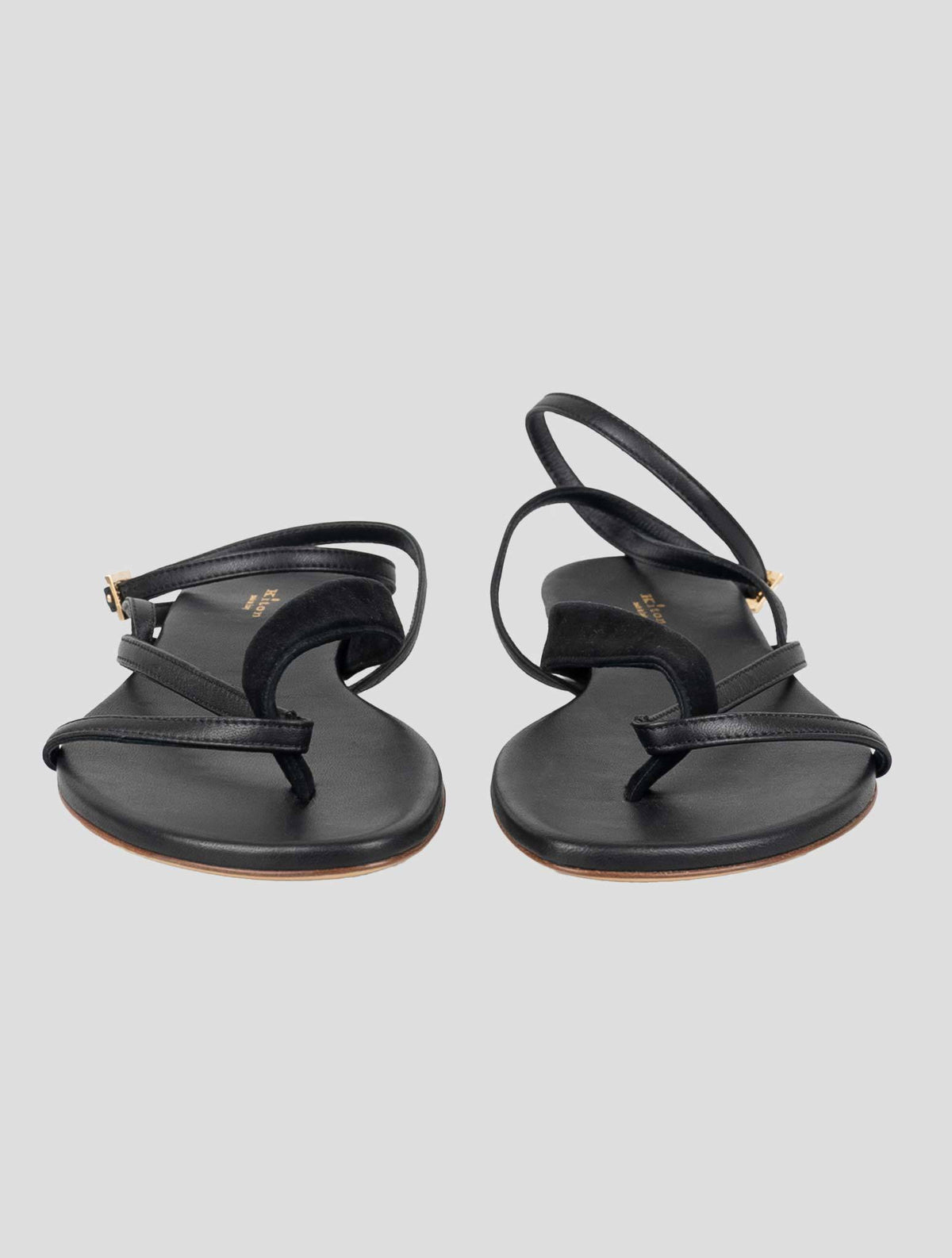 Kiton Kiton Black Leather Sandals Black 001