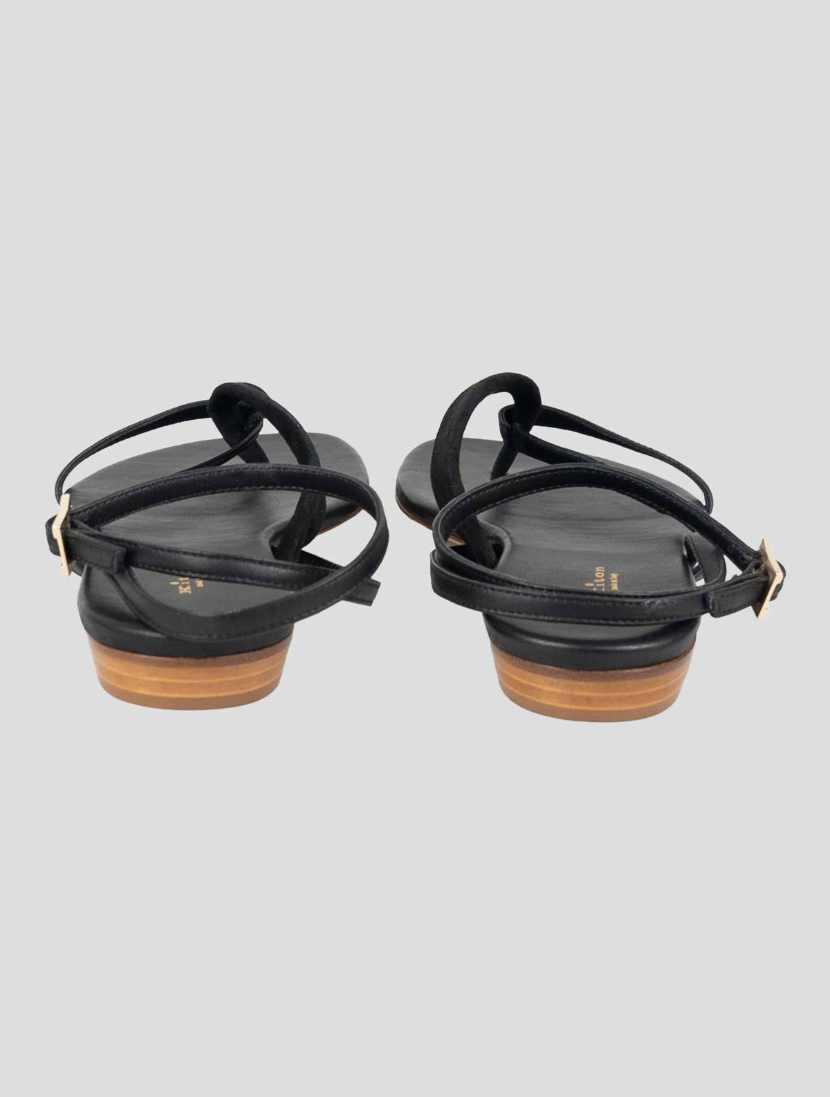 Kiton Black Leather Sandals