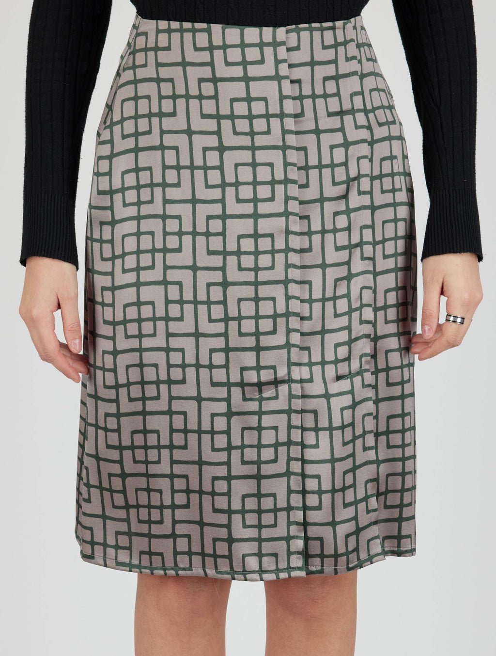 Kiton Multicolor Silk Skirt