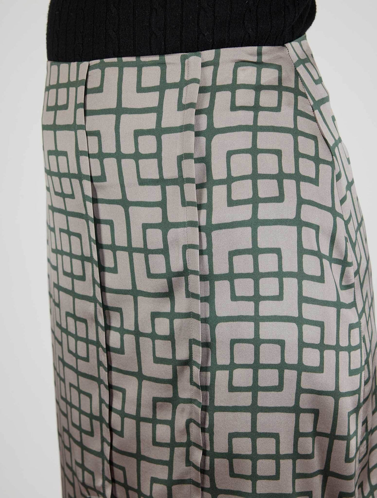 Kiton Multicolor Silk Skirt