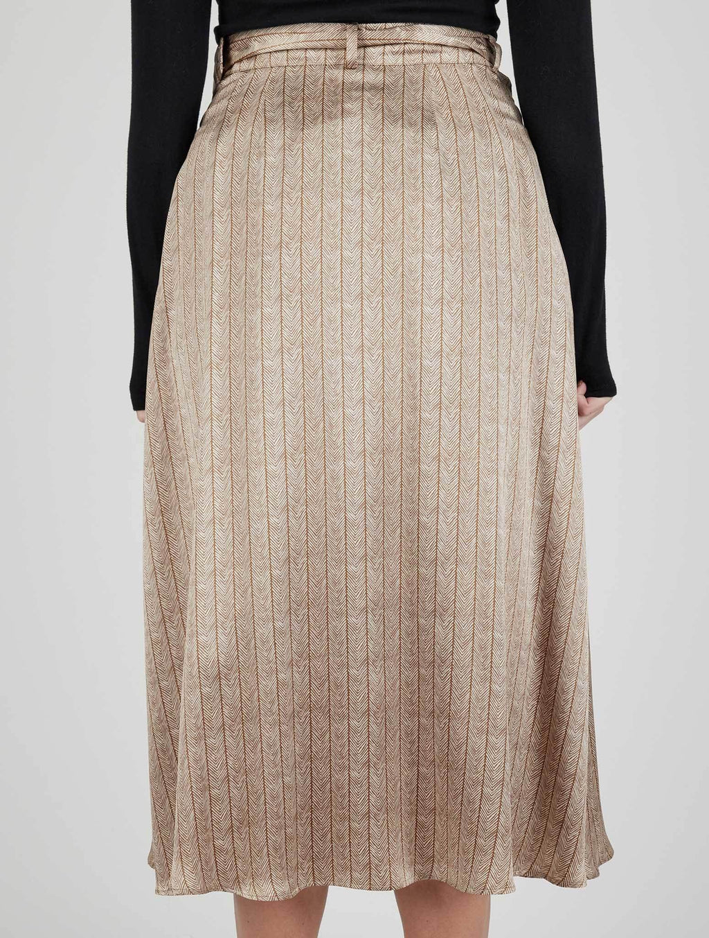 Kiton Brown Silk Skirt
