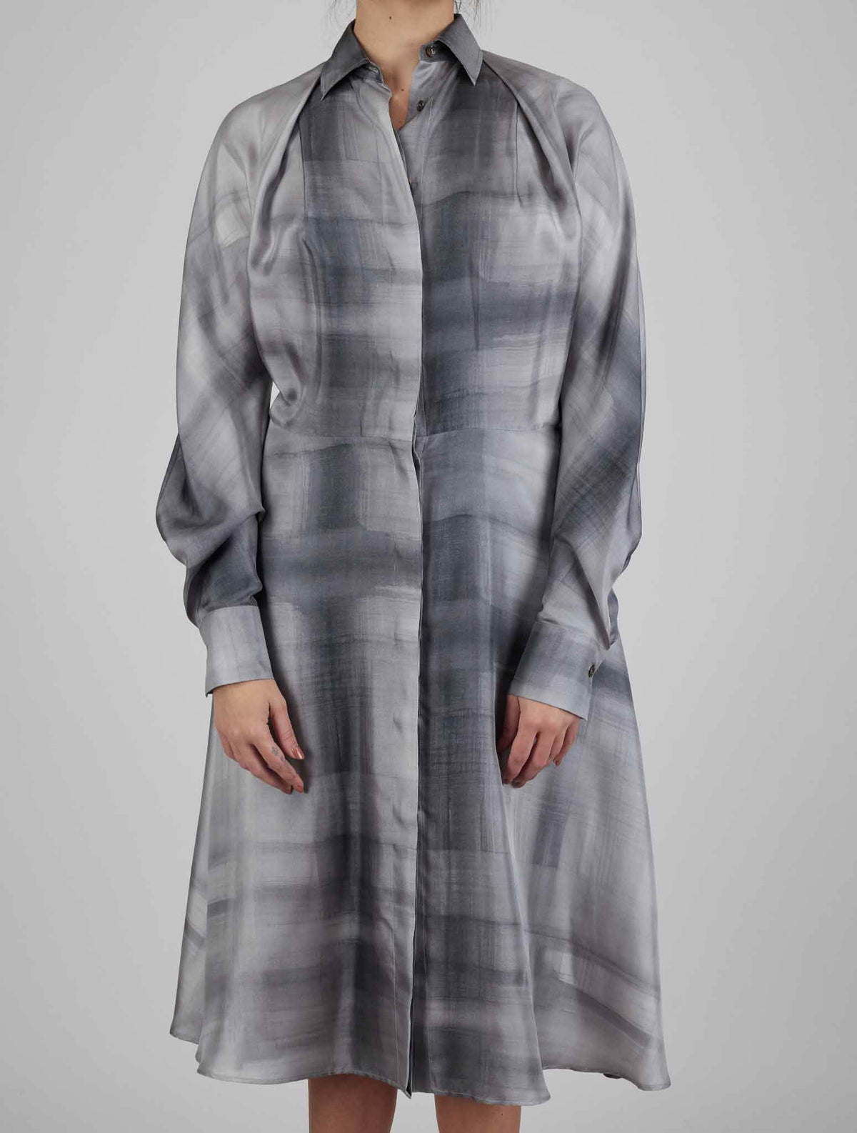 Kiton Kiton Gray Silk Dress Gray 000