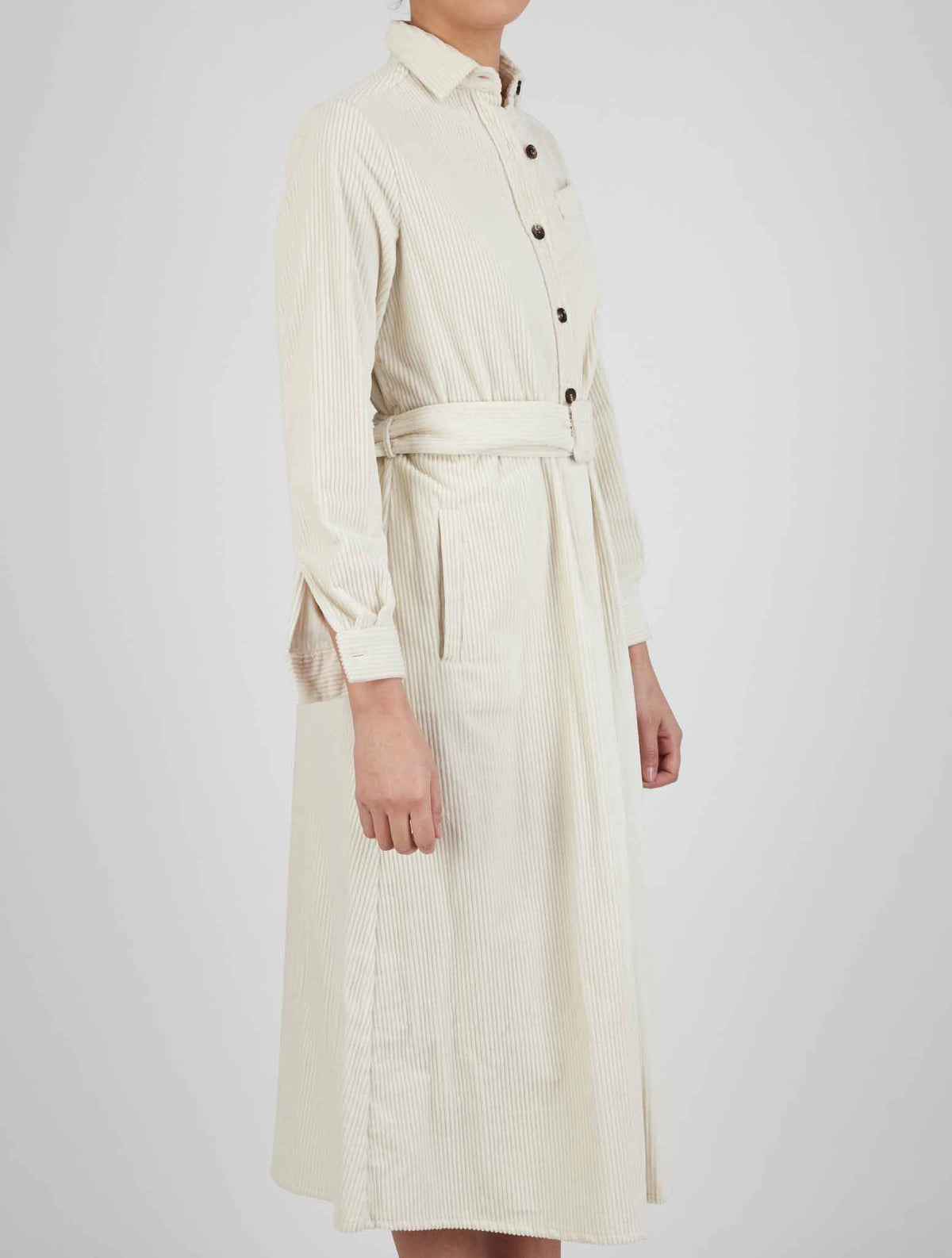 Kiton Kiton White Cotton Velvet Dress White 001