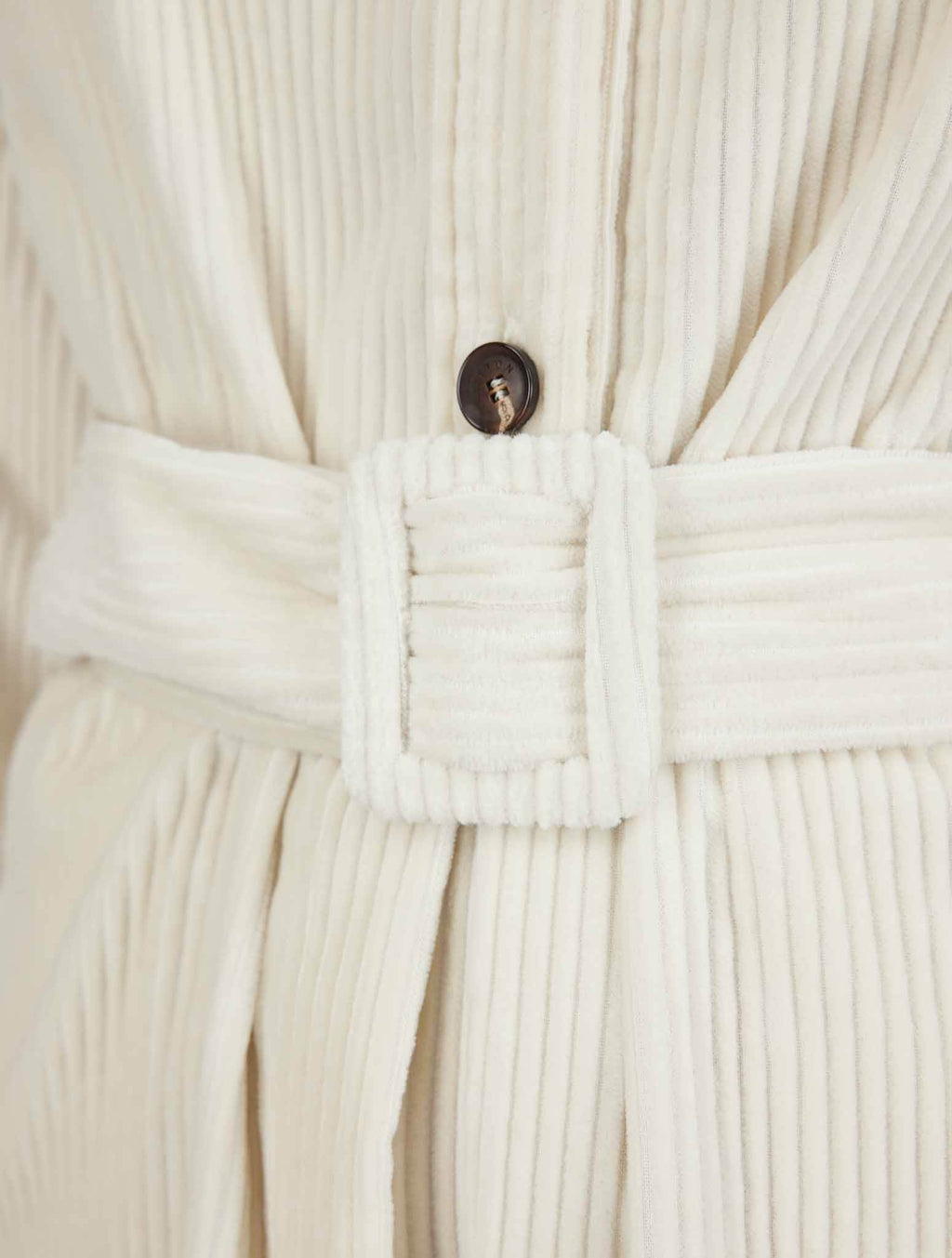 Kiton White Cotton Velvet Dress