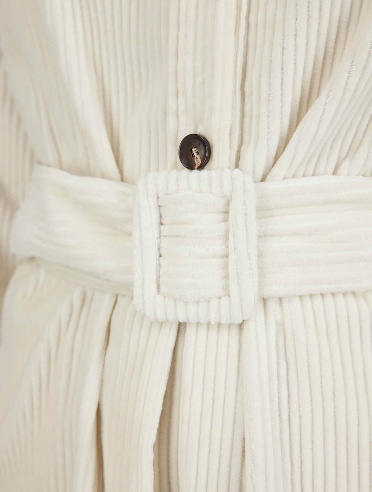 Kiton White Cotton Velvet Dress