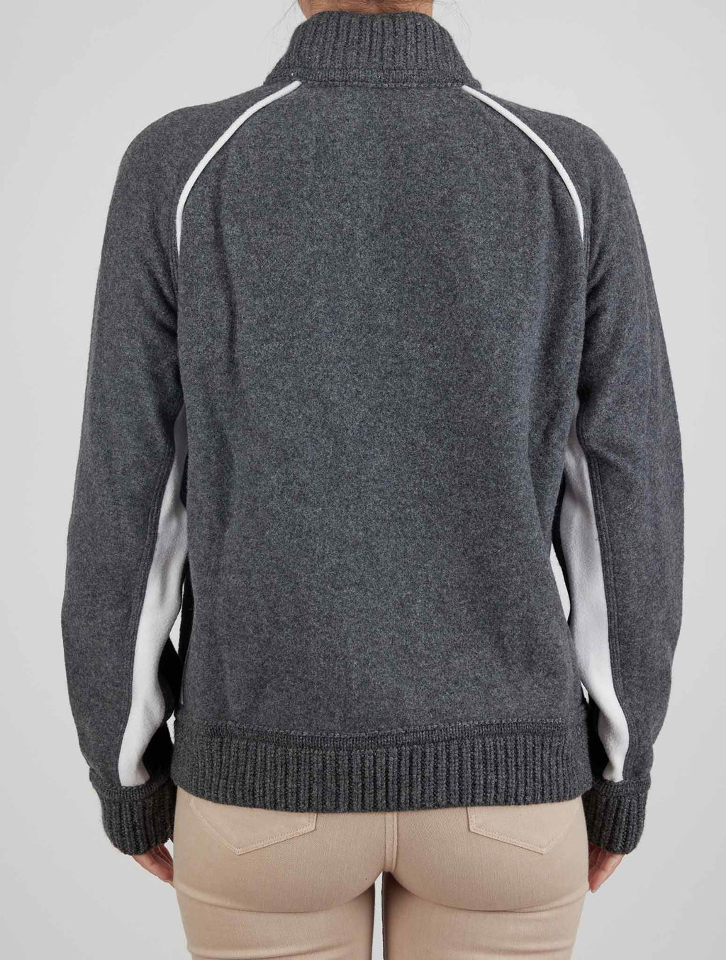 Kiton Gray Cotton Silk Sweater Full Zip