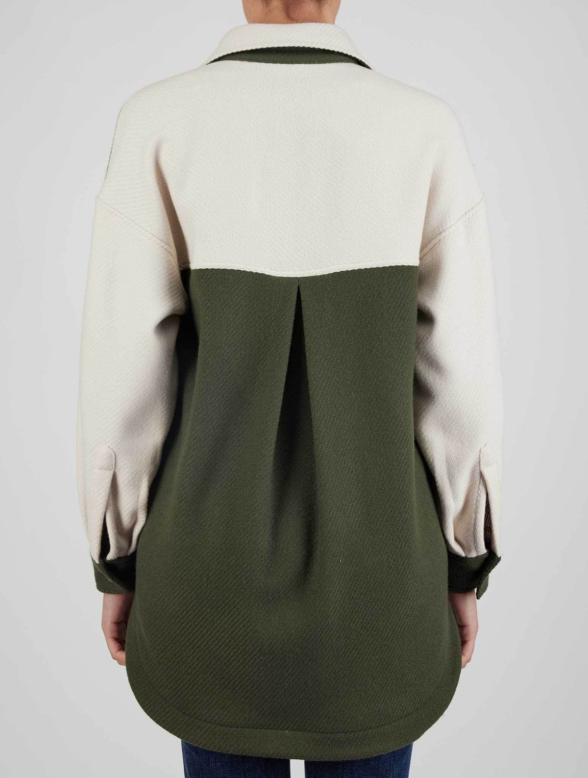 Kiton Green White Wool Shirt
