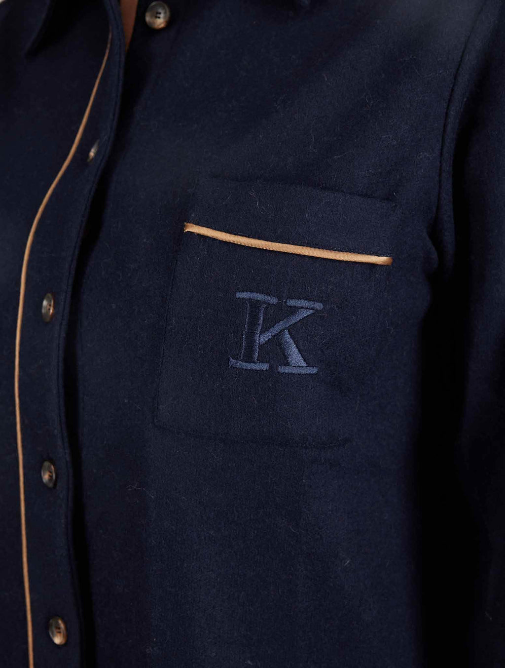 Kiton Blue Cashmere Shirt