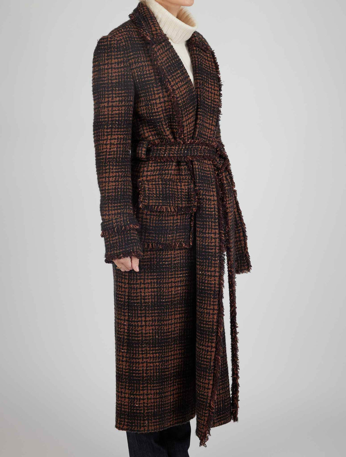 Kiton Kiton Multicolor Cashmere Silk Overcoat Multicolor 001