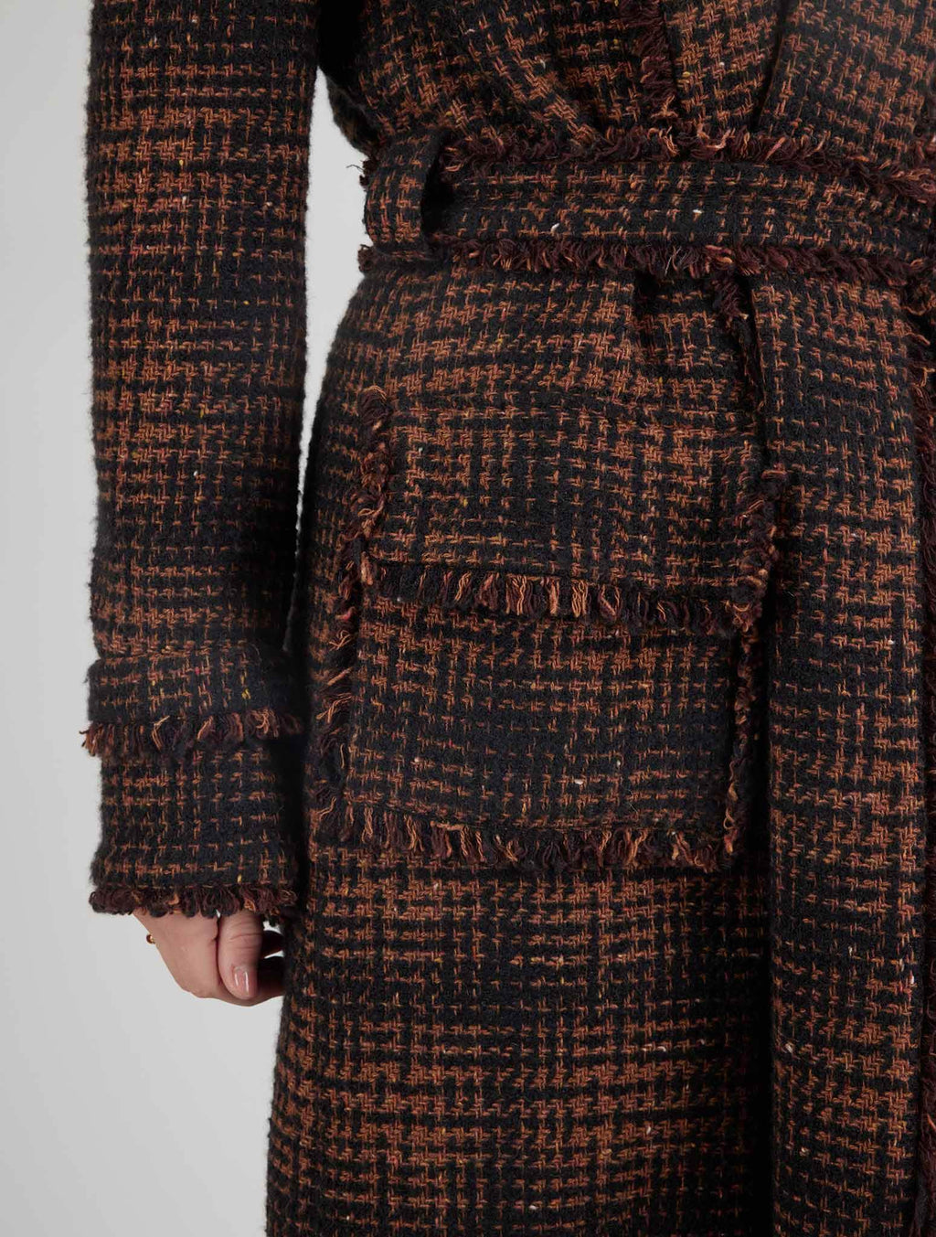 Kiton Multicolor Cashmere Silk Overcoat