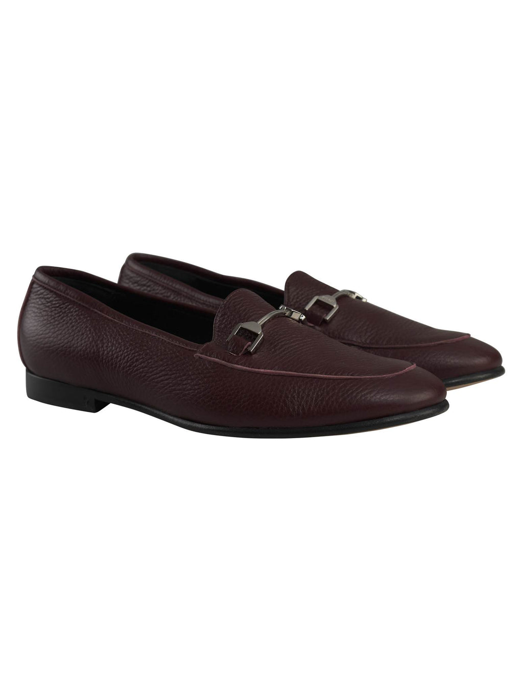Kiton Kiton Burgundy Leather Loafers Burgundy 000