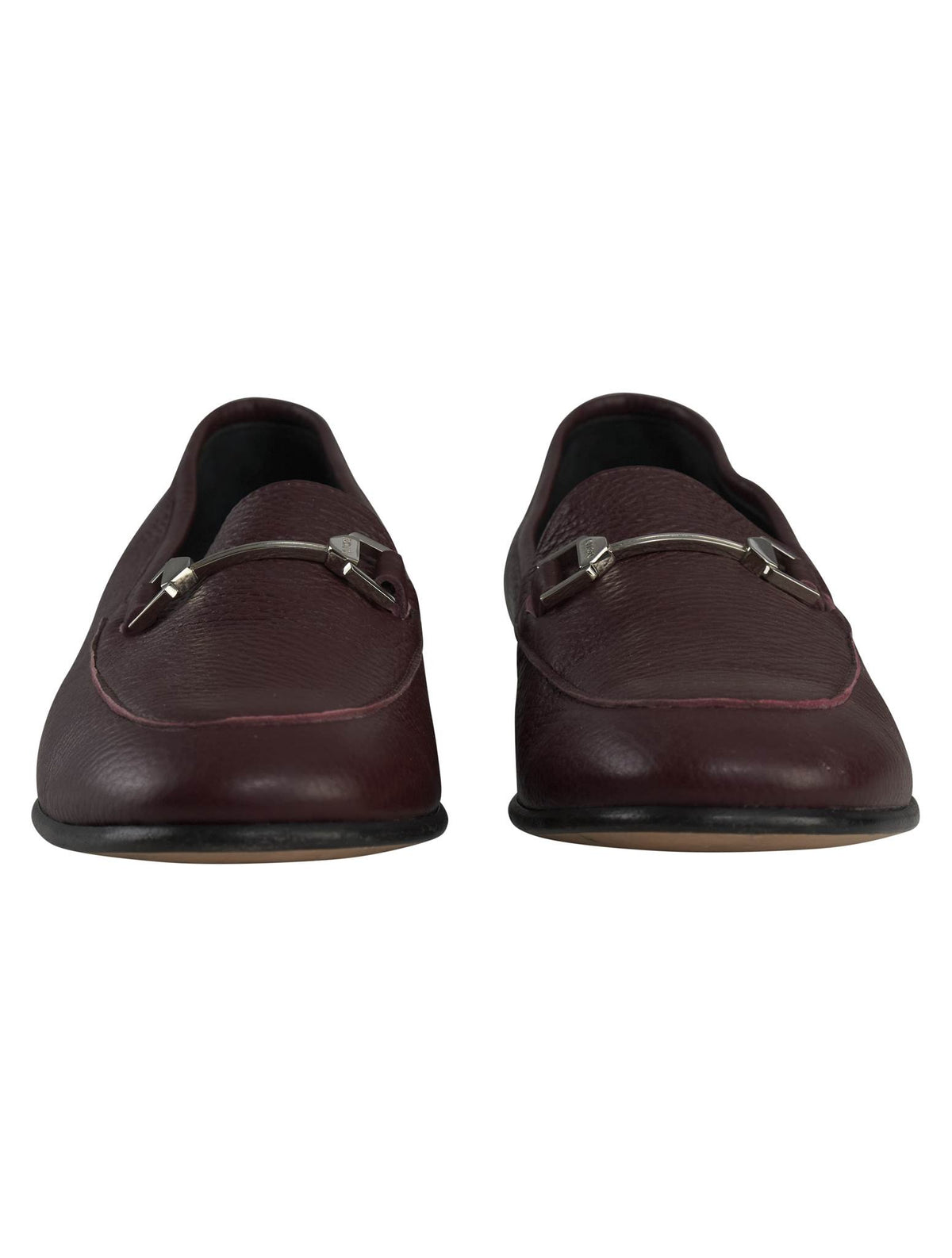 Kiton Kiton Burgundy Leather Loafers Burgundy 001