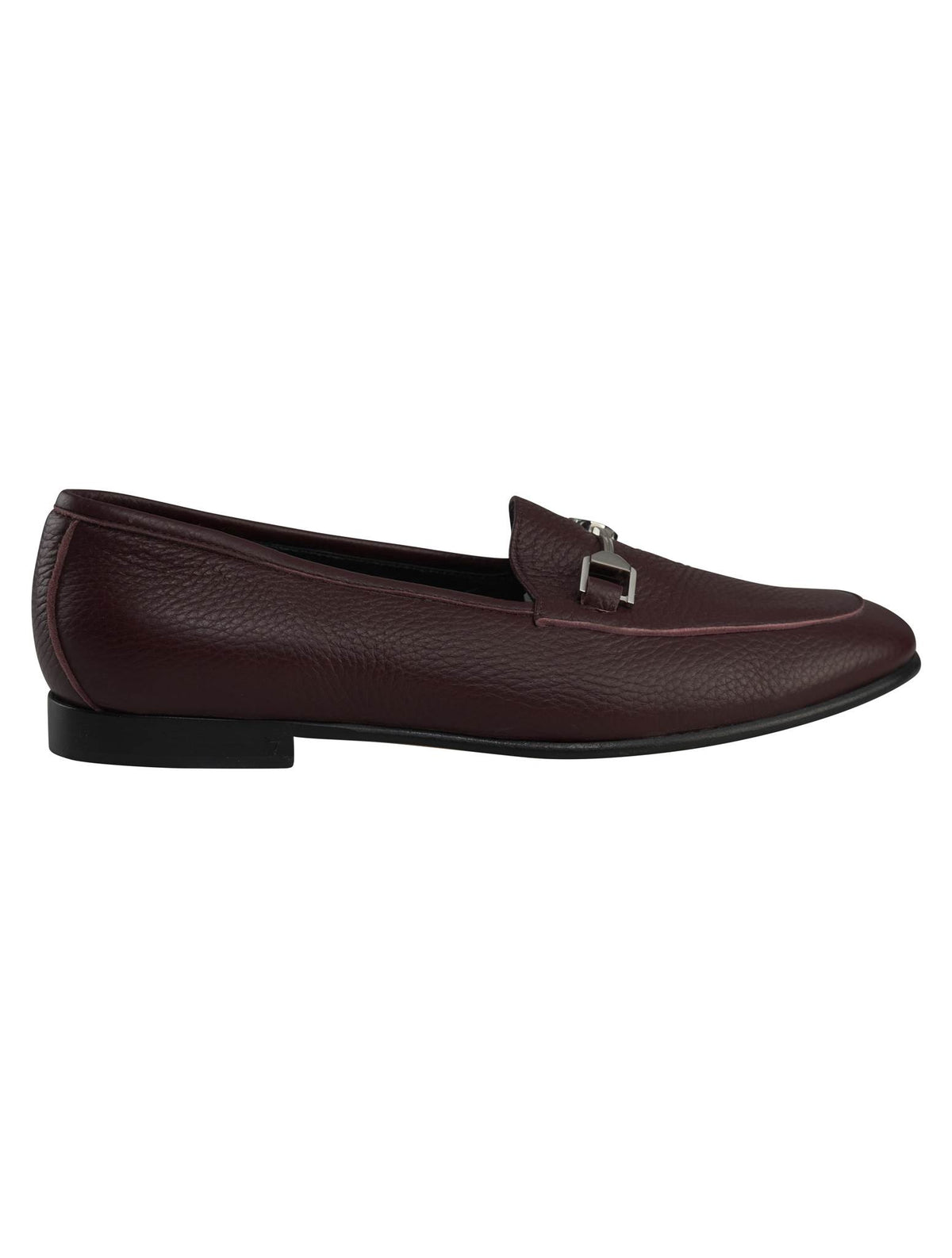 Kiton Burgundy Leather Loafers