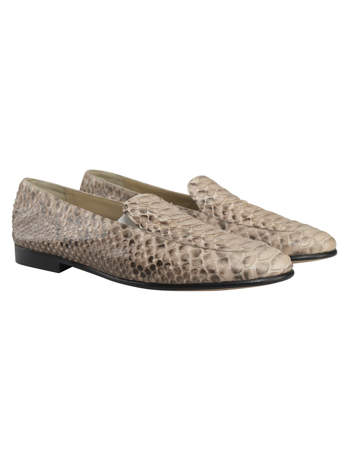 Kiton Multicolor Leather Snake Loafers