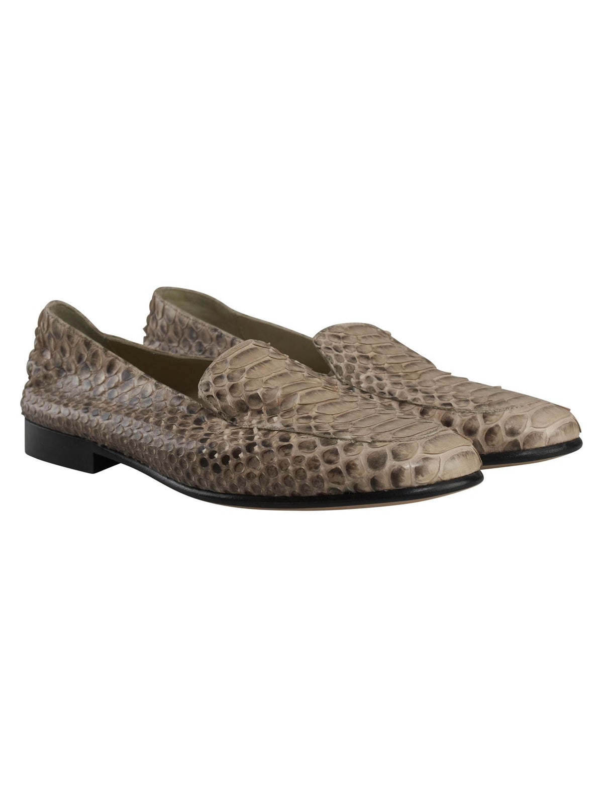 Kiton Multicolor Leather Snake Loafers