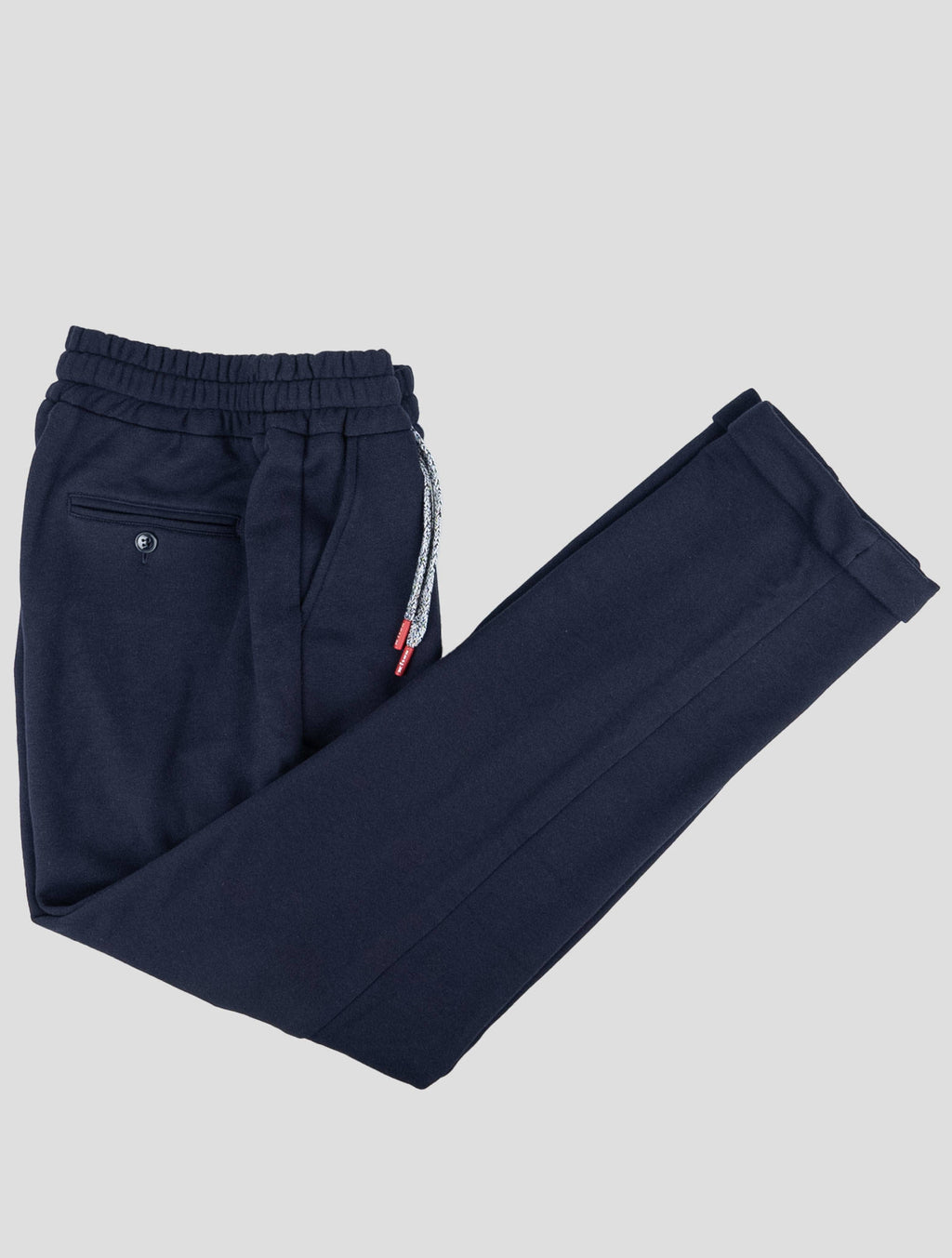 Kiton Blue Cotton Cashmere Pants