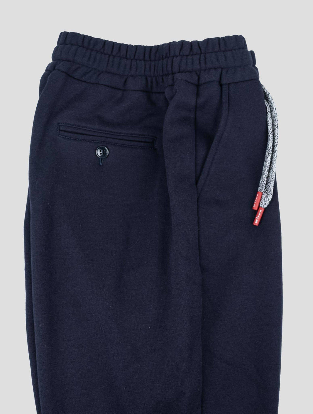 Kiton Blue Cotton Cashmere Pants
