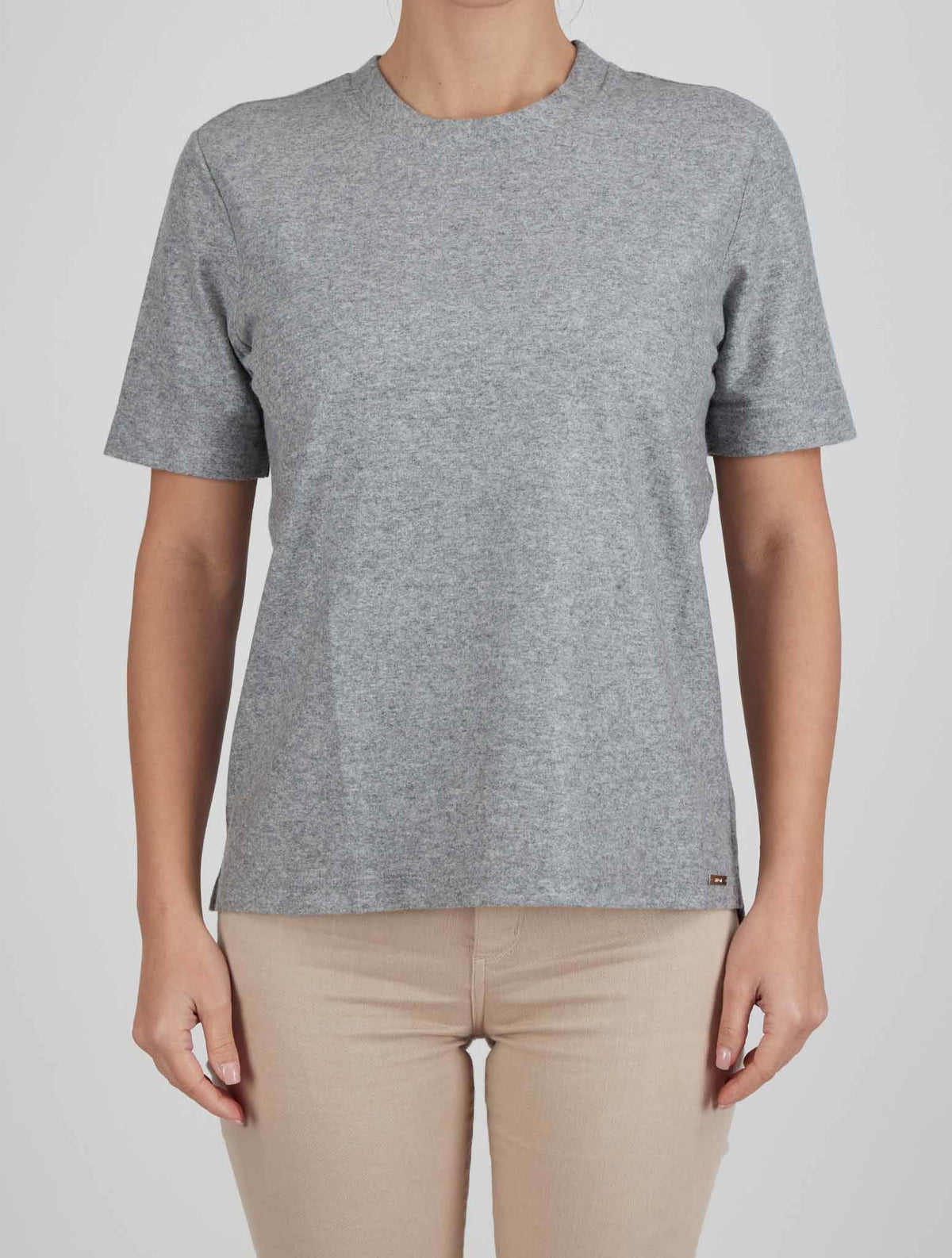 Kiton Gray Cashmere T-Shirt