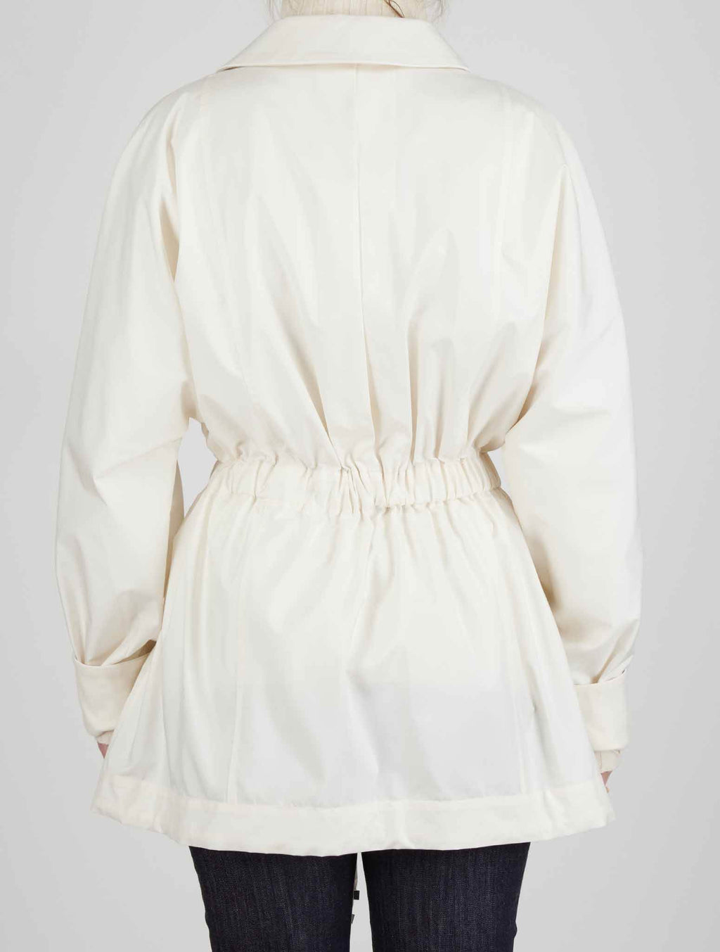 kiton White Silk Coat