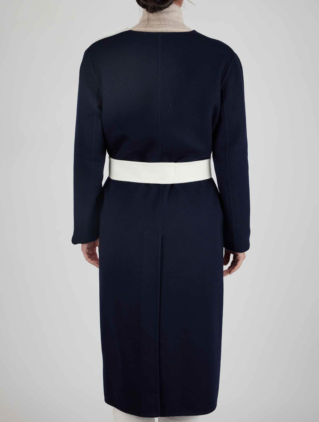 Kiton Blue White Cashmere Overcoat