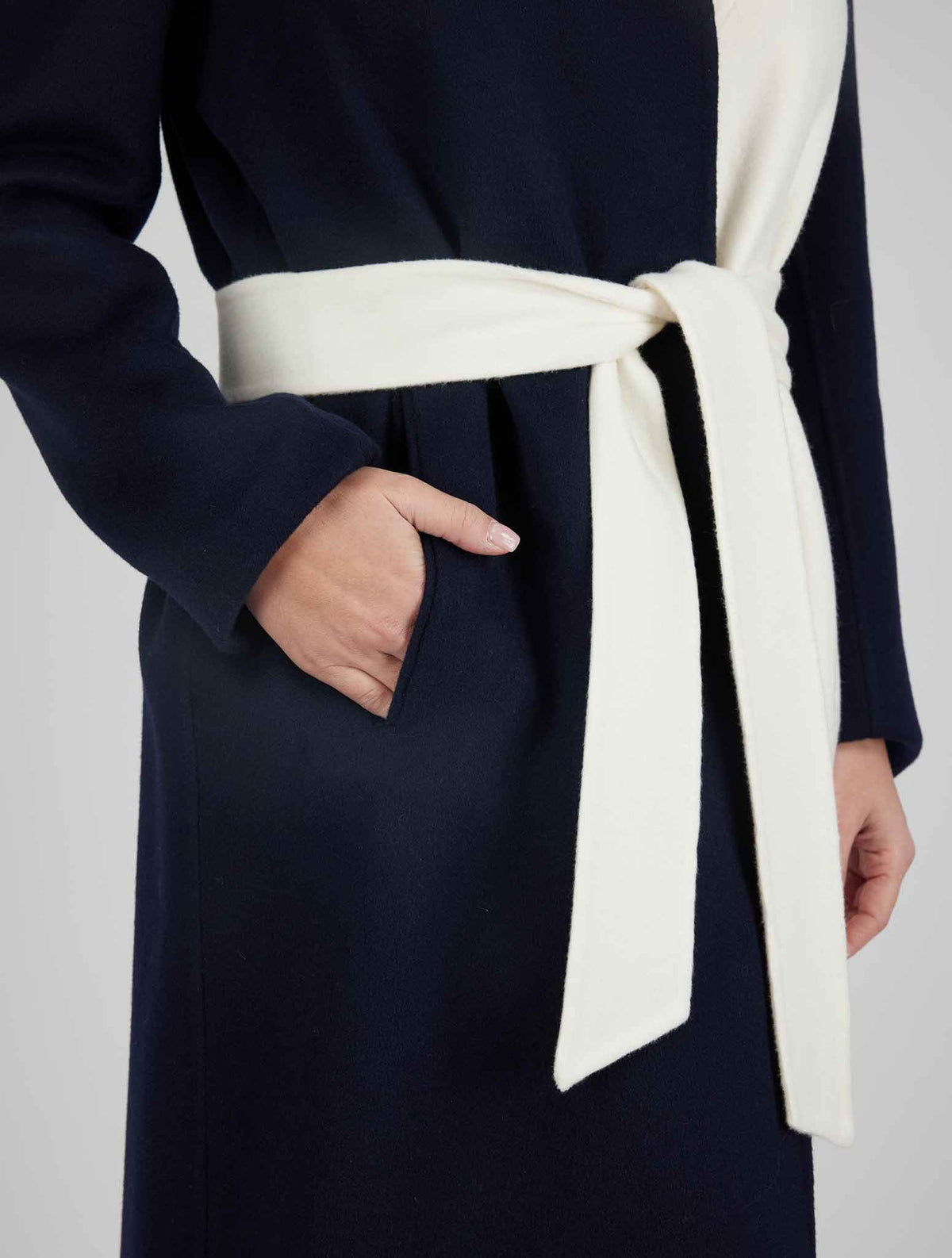 Kiton Blue White Cashmere Overcoat