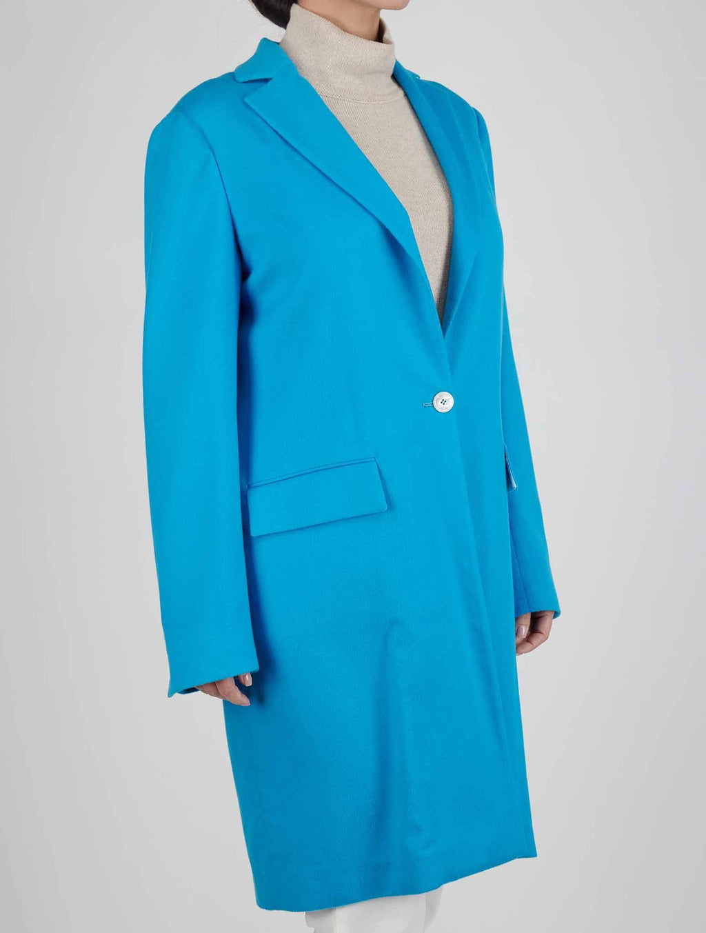 Kiton Kiton Light Blue Cashmere Overcoat Light Blue 001