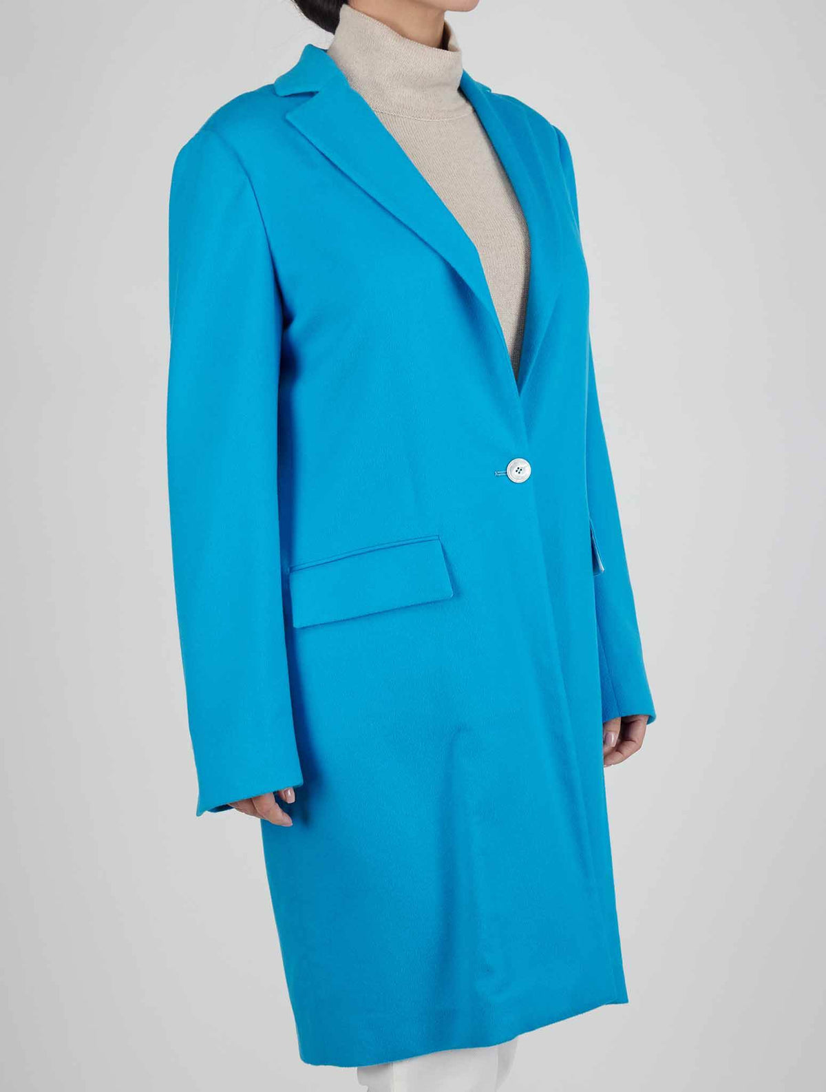 Kiton Kiton Light Blue Cashmere Overcoat Light Blue 001