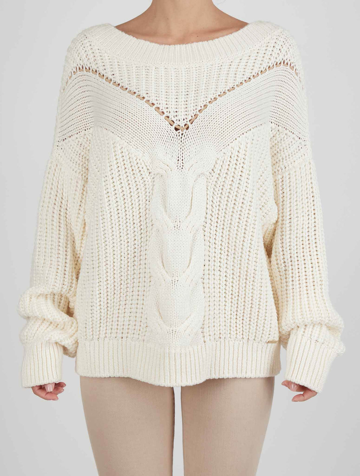 Kiton White Cotton Silk Sweater Crewneck