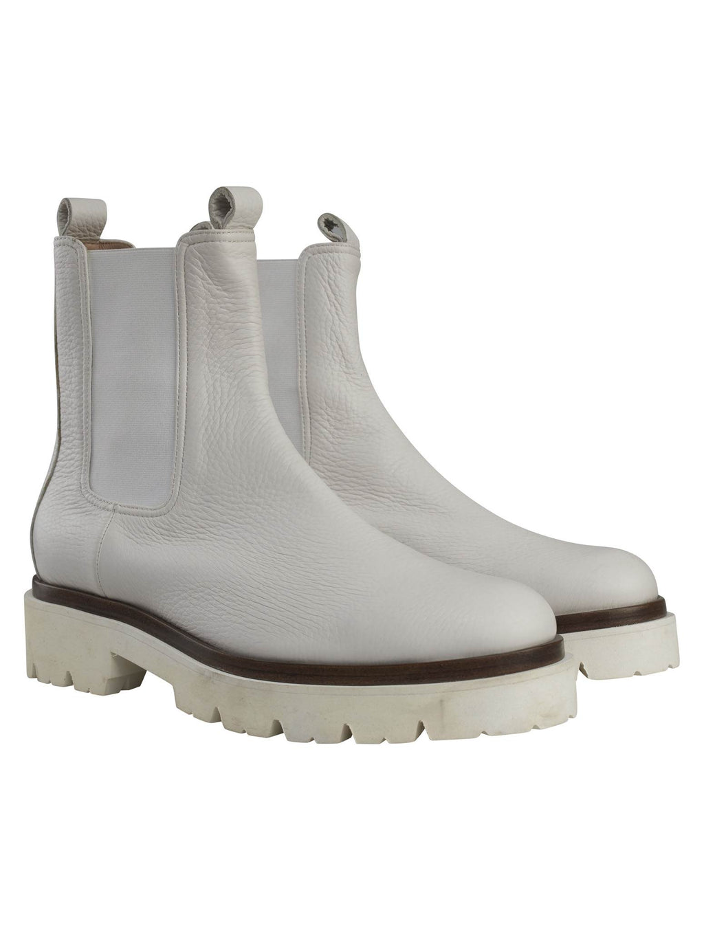 Kiton White Leather Boots