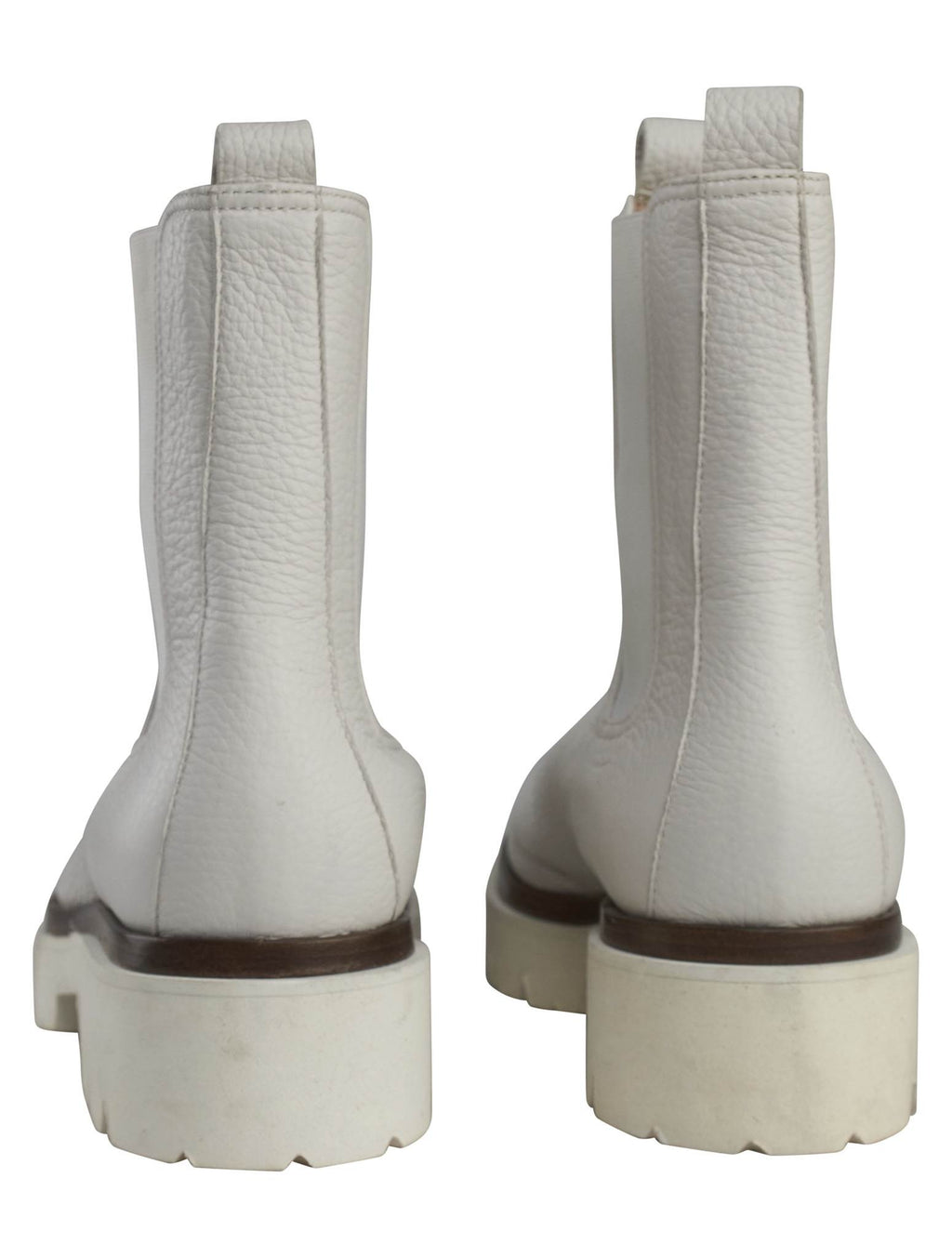 Kiton White Leather Boots