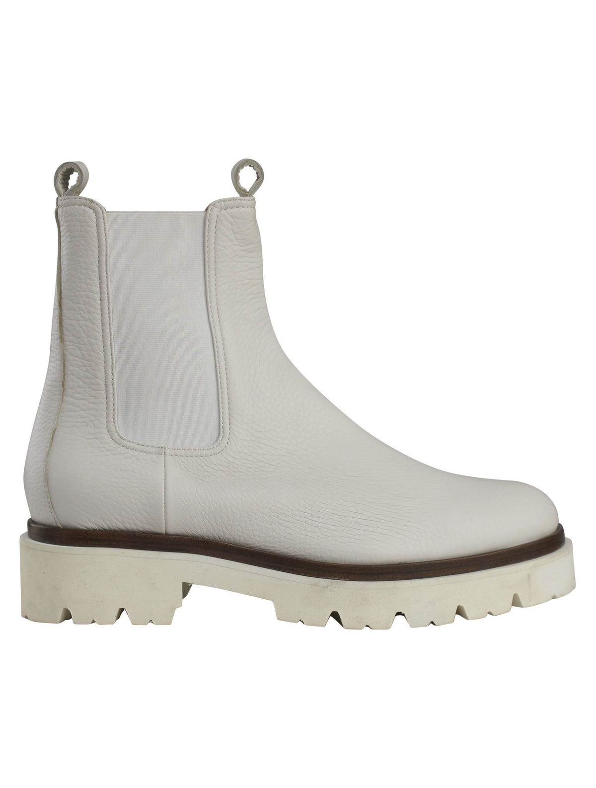Kiton White Leather Boots