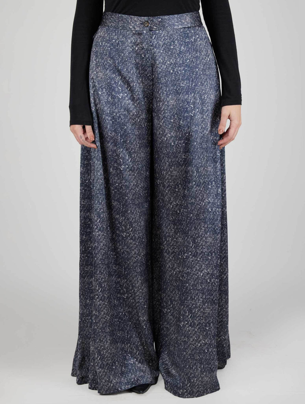 Kiton Blue Silk Pants