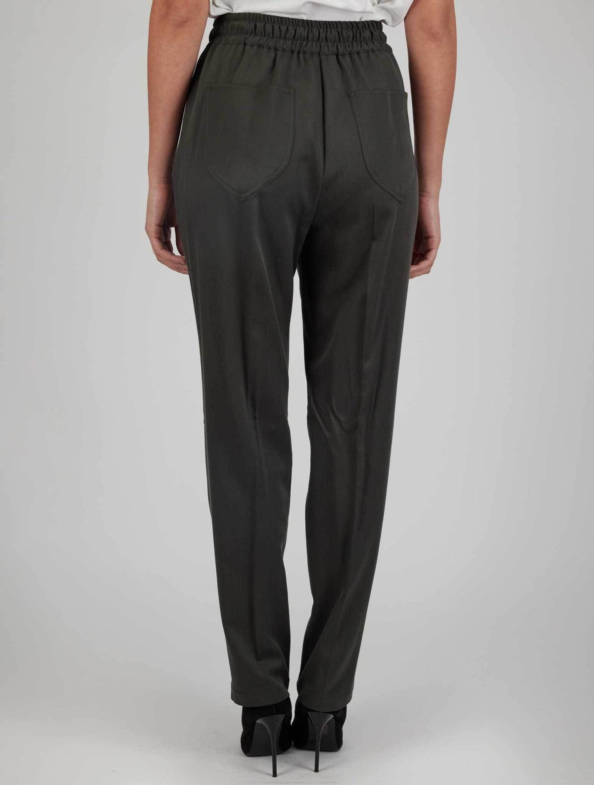 Kiton Green Silk Pants