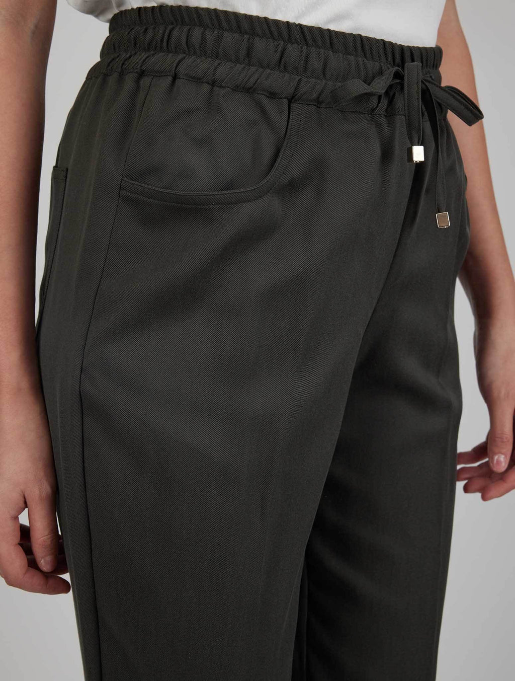Kiton Green Silk Pants